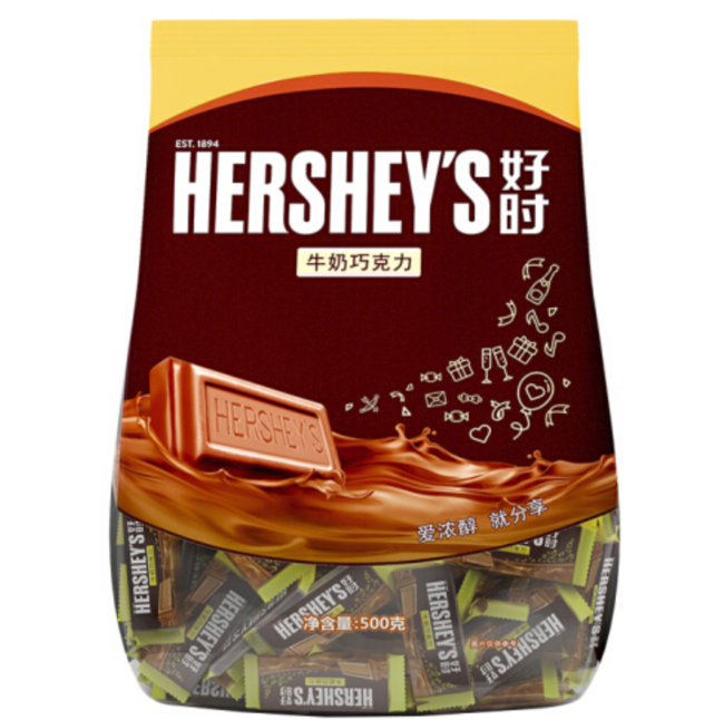 HERSHEY'S好时 牛奶巧克力 500gx2件 79.8元（合39.9元/件） 买手党-买手聚集的地方