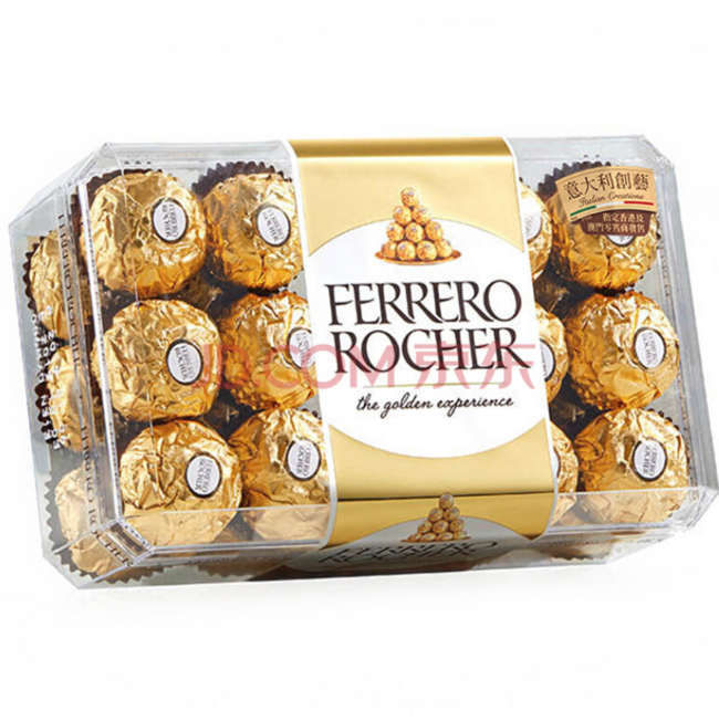 30粒x3件，意大利进口 FERRERO 费列罗 Rocher T30 金莎榛果威化巧克力礼盒 161元包邮包税（超市折合5元/粒） 买手党-买手聚集的地方