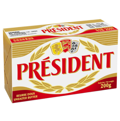 PRESIDENT 总统 发酵型动物淡味黄油块 200g 31.8元，可做到19.94元 买手党-买手聚集的地方
