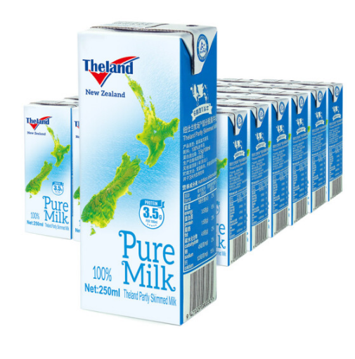 2小时结束 250mlx24盒x4件，新西兰 Theland 纽仕兰 部分脱脂牛奶 双重优惠后178.7元包邮，折44.68元/件 买手党-买手聚集的地方