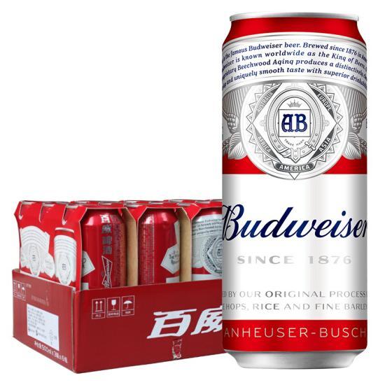 Plus会员：Budweiser 百威 啤酒 经典醇正 500mlx18听 85.2元 买手党-买手聚集的地方