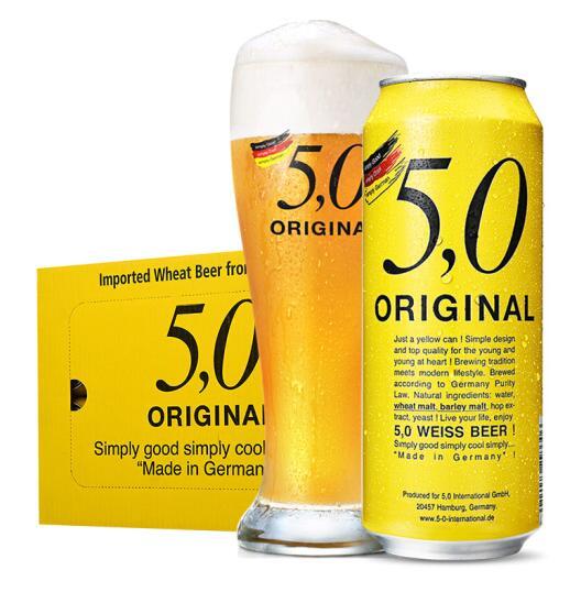 5.0 ORIGINAL 小麦浑浊型啤酒 500mlx24罐 90元 买手党-买手聚集的地方