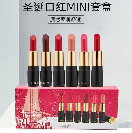 lancome兰蔻圣诞限量菁纯唇膏6支套盒