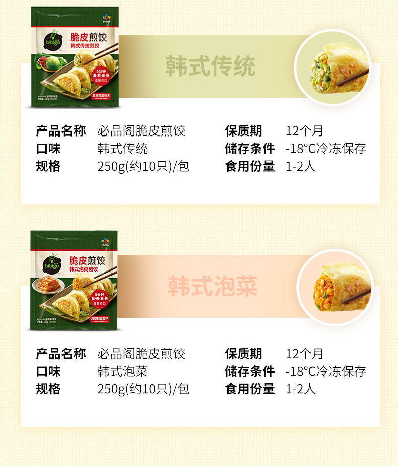 新低！韩国希杰旗下，最好吃的速冻饺子之一：250gx6袋 必品阁 脆皮煎饺 券后59.9元包邮（之前74.9元） 买手党-买手聚集的地方