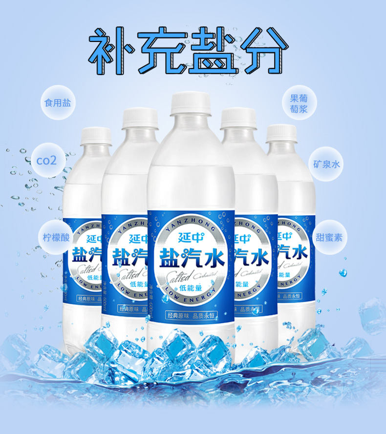 上海老牌：600mlx12瓶 延中 盐汽水 咸味碳酸饮料饮 30元包邮 买手党-买手聚集的地方