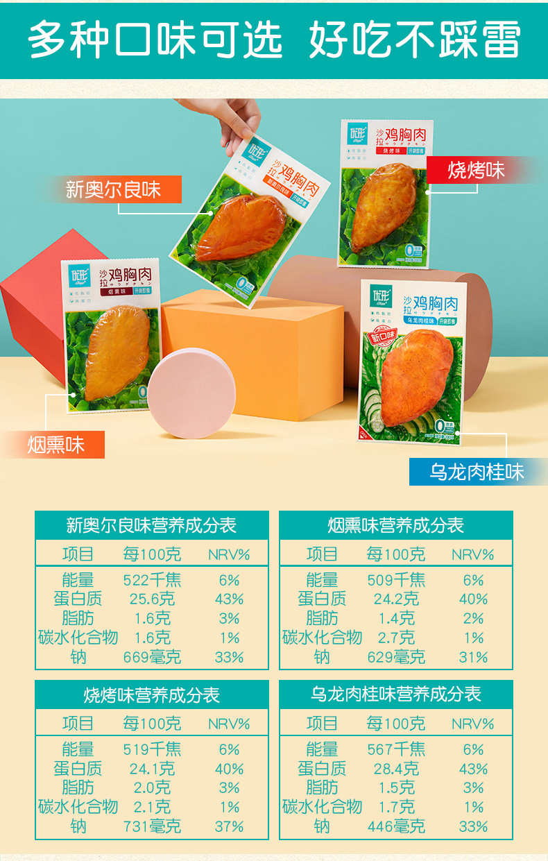 4月现产，100gx6袋 凤翔食品 优形 低脂高蛋白鸡胸肉 46.9元包邮 买手党-买手聚集的地方