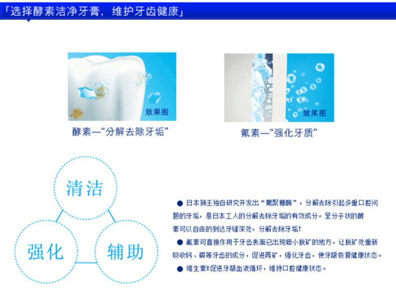日本原装进口：狮王 齿力佳酵素健齿牙膏 130gx4支 37.9元进口日价（京东24.8元/支） 买手党-买手聚集的地方