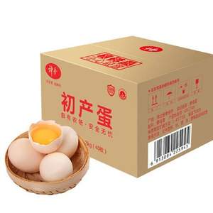 神丹 农家无抗初产蛋 40枚/1.2kg/盒
