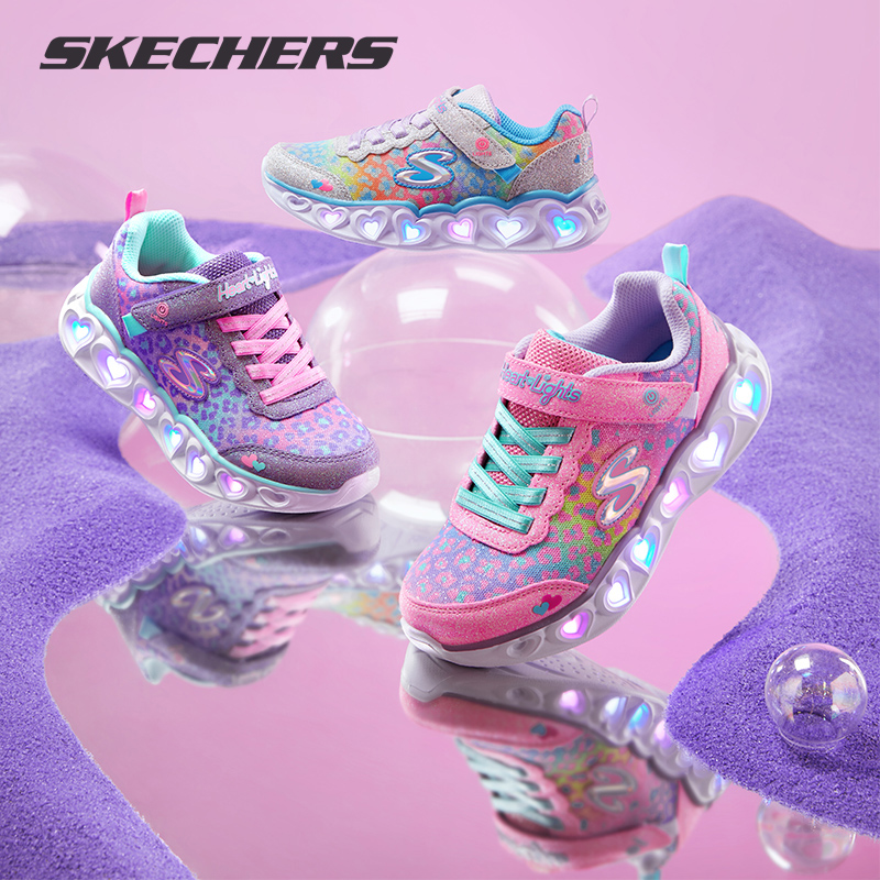 Skechers 斯凯奇 Love Lights系列 女童闪灯运动鞋302145L 169元包邮（双重优惠） 买手党-买手聚集的地方