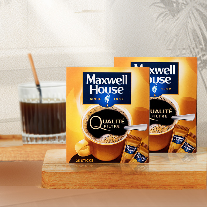临期特价，法国进口 Maxwell 麦斯威尔 小金条速溶冻干咖啡粉 25条*4盒 87元包邮（拍4件） 买手党-买手聚集的地方