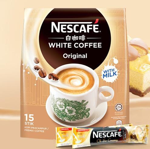 马来西亚进口，Nestle 雀巢 丝绒白咖啡粉原味/榛果味 495*2袋 67元包邮包税（需领券） 买手党-买手聚集的地方