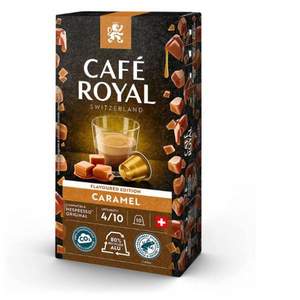 瑞士皇室专享品牌，Café Royal 芮耀 VANILLA 焦糖口味胶囊咖啡 强度4 10粒*10盒