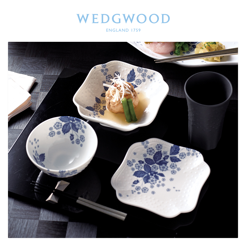 Wedgwood 玮致活 靛蓝草莓系列 骨瓷小餐盘5件套 40000812 新低274元 买手党-买手聚集的地方