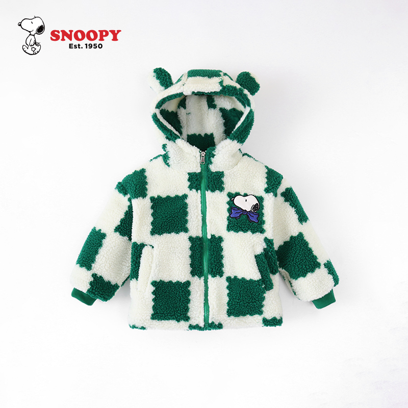 Snoopy 史努比 秋冬季儿童韩范炸街加厚羊羔绒外套（90~150）2色 89.9元包邮（需领券） 买手党-买手聚集的地方