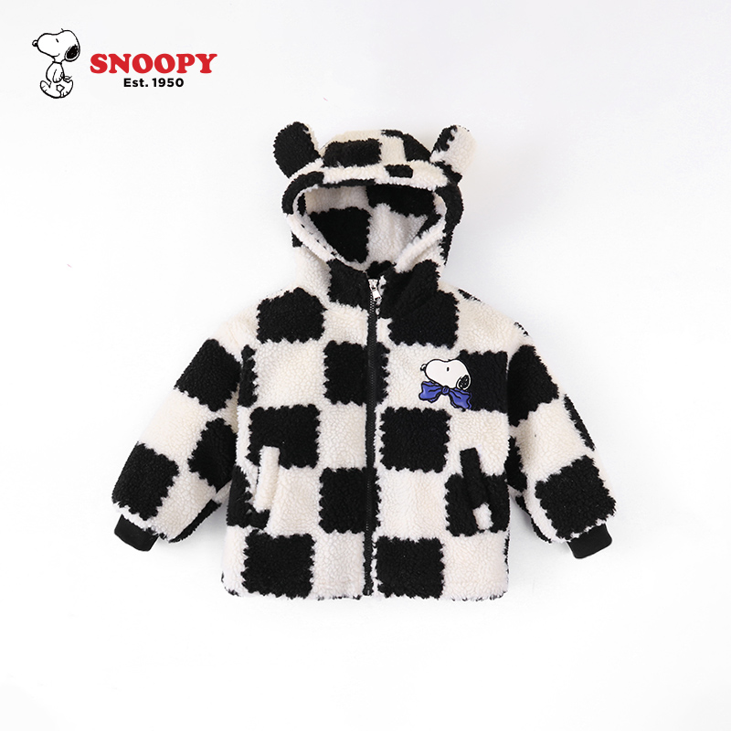 Snoopy 史努比 秋冬季儿童韩范炸街加厚羊羔绒外套（90~150）2色 89.9元包邮（需领券） 买手党-买手聚集的地方