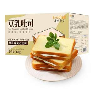 面包新语 豆乳吐司夹心面包420g