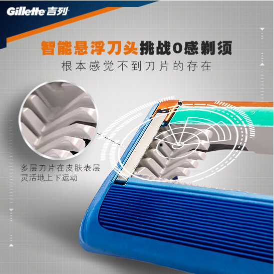 Gillette 吉列 Fusion5 锋隐 手动剃须刀套组（1刀架+11刀头） 172.46元（可3件92折） 买手党-买手聚集的地方