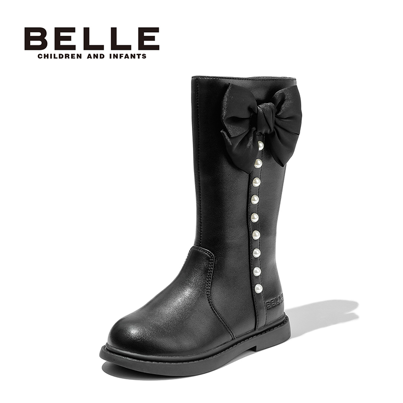 Belle 百丽 2022秋冬新款女童加绒保暖高筒长靴（28-37码） 149元包邮（双重优惠） 买手党-买手聚集的地方