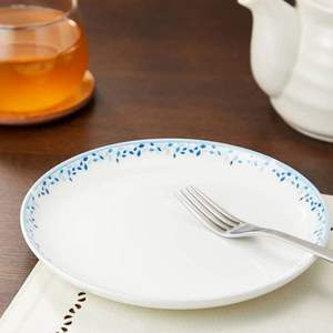 世界顶级骨瓷品牌 NARUMI 鸣海 蓝色叶子 18cm餐盘 5件套