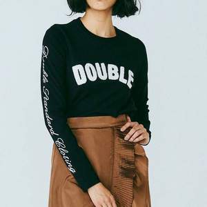 日本著名时装品牌，Double Standard Clothing 女士纯棉标志印花长袖T恤0208-170-213