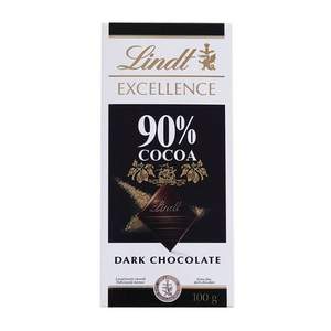 Lindt 瑞士莲 90%可可特醇排装黑巧克力 100g