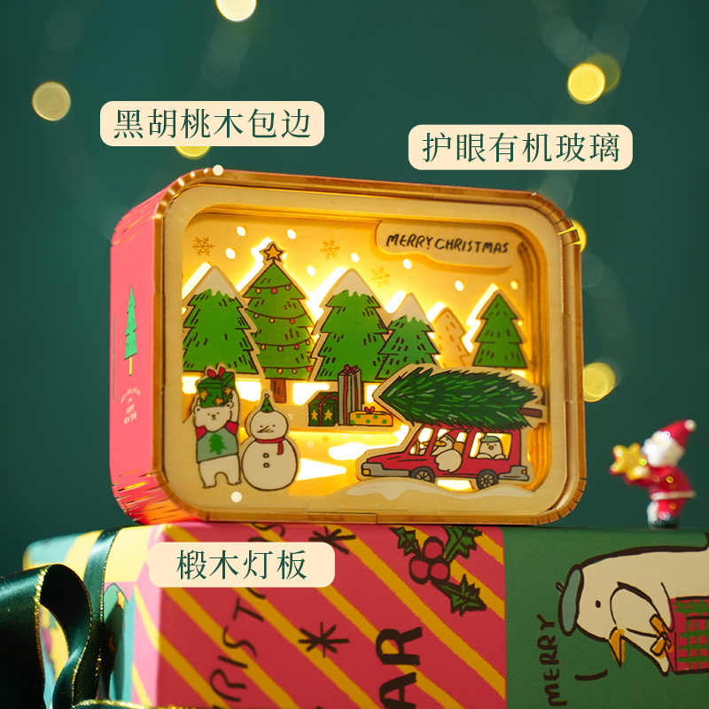 猫的天空之城 木质创意圣诞小夜灯 19元包邮（需领券） 买手党-买手聚集的地方