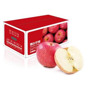 京鲜生 烟台红富士苹果 一级铂金大果（单果220g）净重5KG *3箱