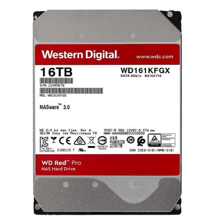 WD 西部数据 Red Pro 红盘pro系列 企业级 网络存储NAS硬盘 16TB WD161KFGX 新低1863.56元（京东自营3959元） 买手党-买手聚集的地方