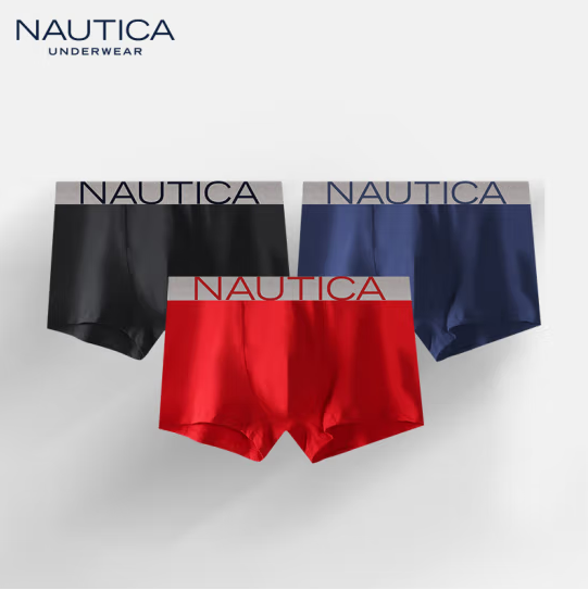 Nautica Underwear 诺帝卡 N3系列 男士棉氨平角内裤3条装 65元包邮（需领券） 买手党-买手聚集的地方