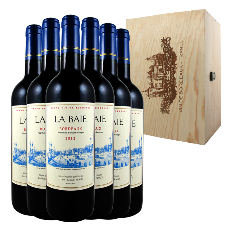 法国原瓶进口，La Baie 海湾 2012年份 波尔多AOP级红葡萄酒750mL*6只木箱装 298元包邮（需用券） 买手党-买手聚集的地方