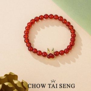 Chow Tai Seng 周大生 新年转运兔子红玛瑙手串