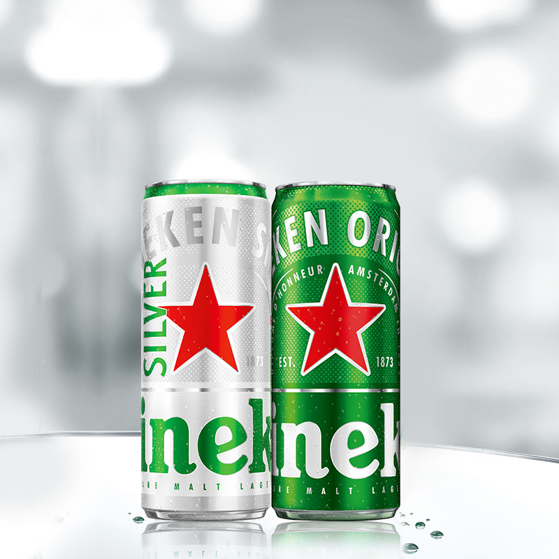 Heineken 喜力 拉罐啤酒330mL*15听（经典12听+星银3听） 59元包邮（双重优惠） 买手党-买手聚集的地方