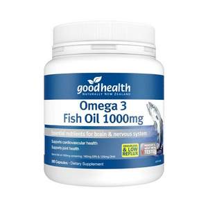 新西兰进口，Good Health 好健康 Omega-3深海鱼油1000mg*300粒