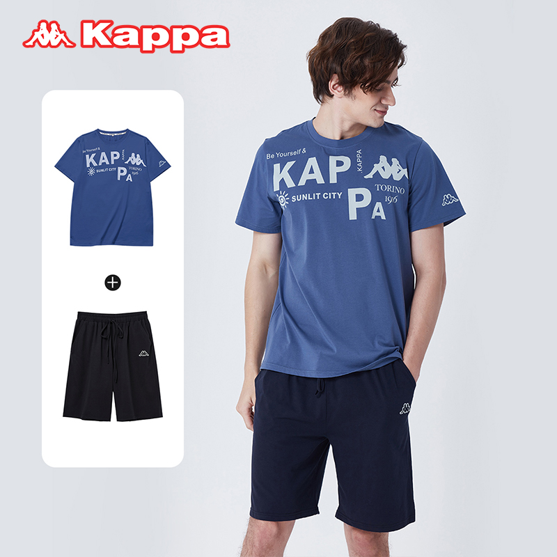 Kappa 2023春夏新款男士字母印花棉质家居服套装 2色 99元包邮（需领券） 买手党-买手聚集的地方