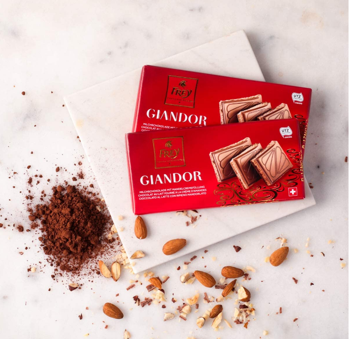 瑞士百年经典巧克力品牌，FREY Giandor 无糖杏仁奶油夹心牛奶巧克力100g*10块 128.35元（可3件92折） 买手党-买手聚集的地方