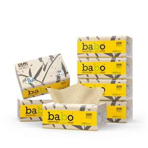BABO 斑布 水复合压花系列 竹浆布感本色抽纸 4层*90抽*20包（180*133mm）