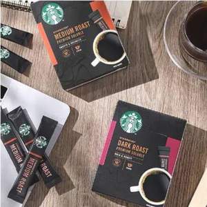 Starbucks 星巴克 黑咖啡 中度/深度烘焙 精品速溶咖啡2.3g*10条*2件