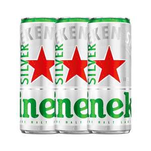 白菜价！Heineken 喜力 星银啤酒 330ml*3罐