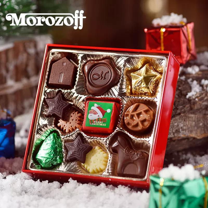 临期低价，日本进口顶级伴手礼 Morozoff 圣诞限量款巧克力礼盒11颗*2件
