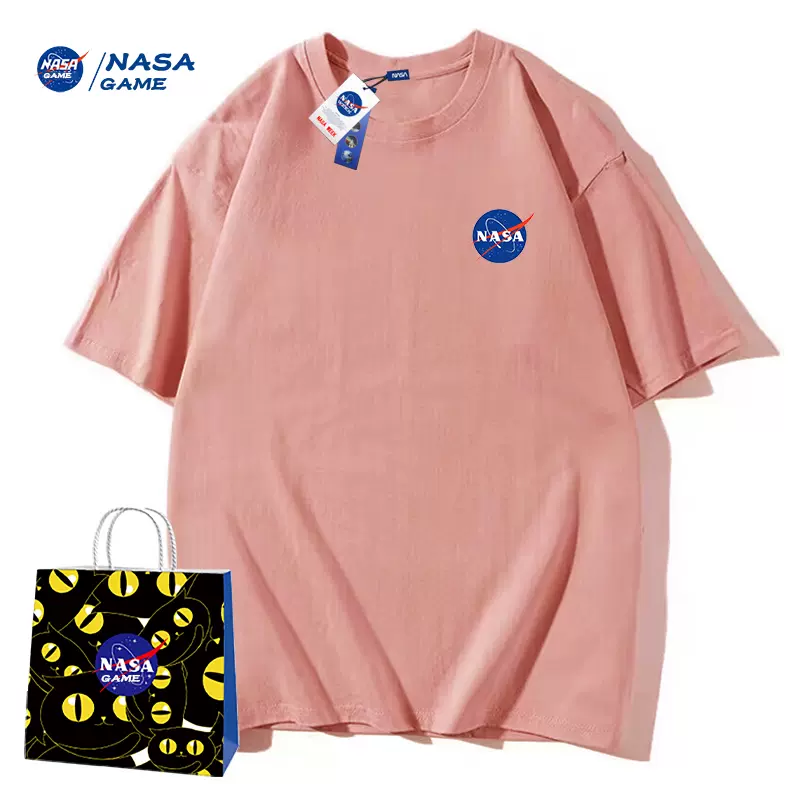 NASA GAME 官网联名款2023新款情侣纯棉短袖T恤 4件 多花色 99.9元包邮（25元/件） 买手党-买手聚集的地方