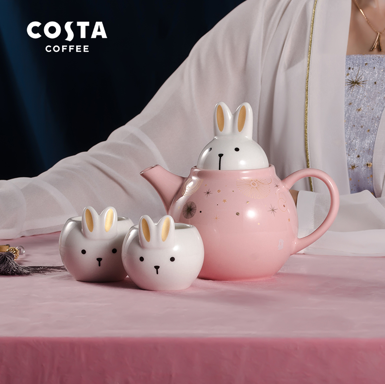 COSTA 咖世家 星空玉兔陶瓷茶具套装（一壶二杯） 新低99元包邮（需领券） 买手党-买手聚集的地方