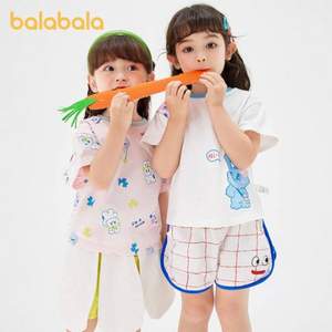 Balabala 巴拉巴拉 女童柔软萌趣纯棉短袖T恤（90~130码）5色
