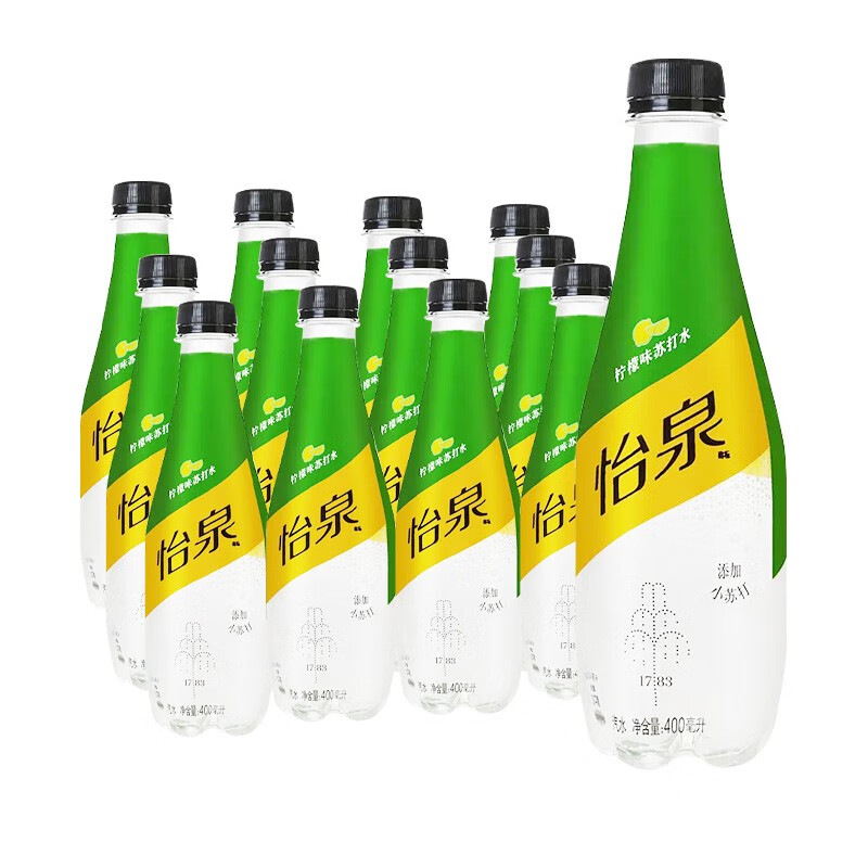 Schweppes  怡泉 柠檬味苏打水饮料 400ml*12瓶