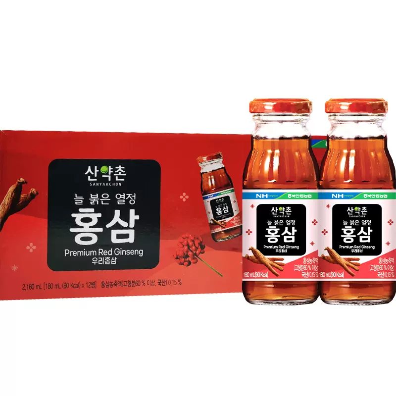 韩国农协 原装进口红参液饮品 180ml*12瓶 新低59元包邮（需领券） 买手党-买手聚集的地方