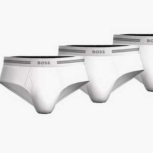 Hugo Boss 雨果·博斯 男士纯棉内裤 3条装 白色S码