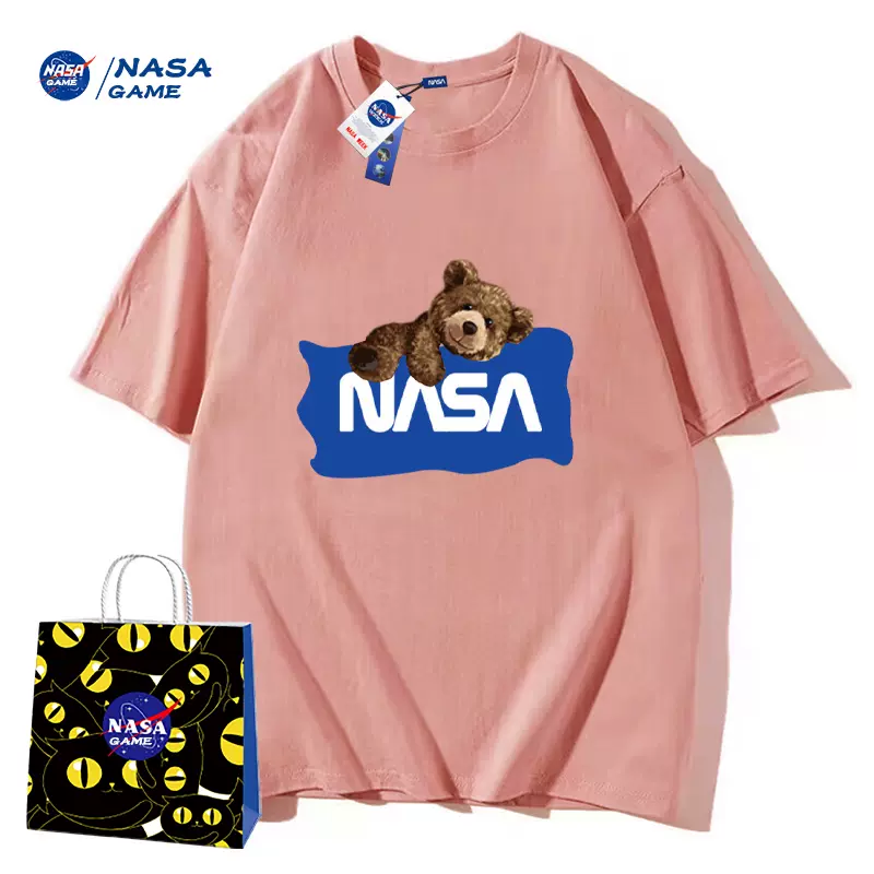 NASA GAME 官网联名款2023新款情侣纯棉短袖T恤 2件 多花色 49.8元包邮（24.9元/件） 买手党-买手聚集的地方