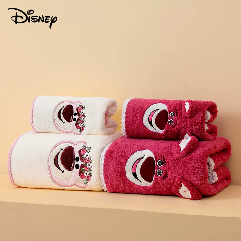 Disney 迪士尼 A类婴儿级别草莓熊毛浴巾+毛巾2条 2色