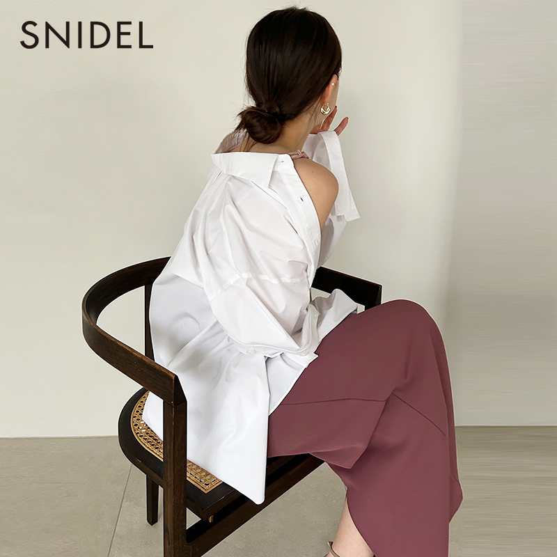 SNIDEL 2023夏新品女式时尚拼接长袖衬衫 SWFB232073 381.89元（天猫折后833元） 买手党-买手聚集的地方