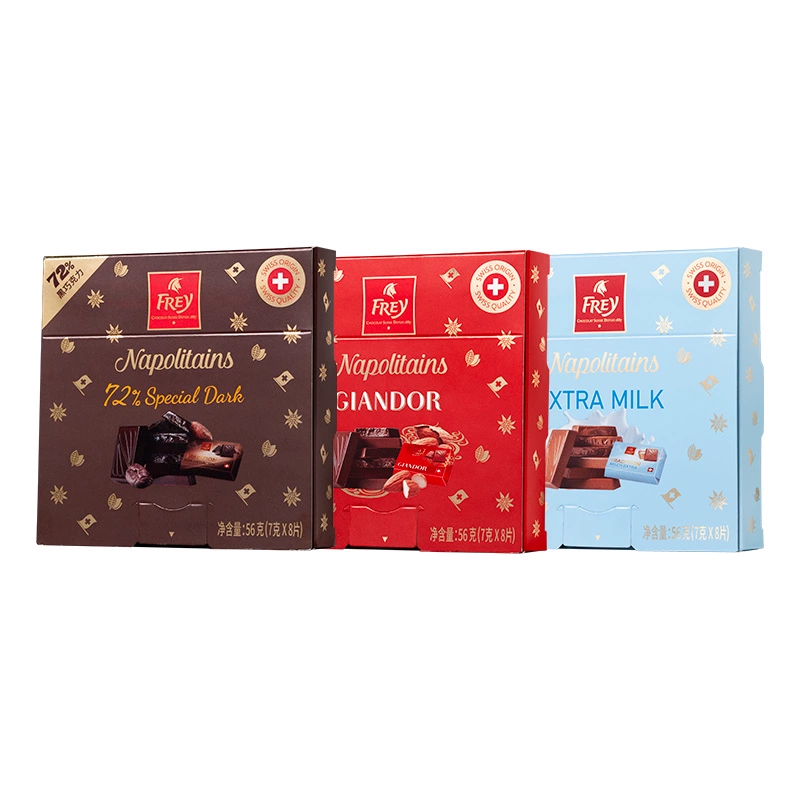 瑞士百年经典巧克力品牌，FREY 飞瑞尔 经典小巧块系列 72%黑巧克力 56g*6盒 42元冰袋包邮（7元/盒） 买手党-买手聚集的地方