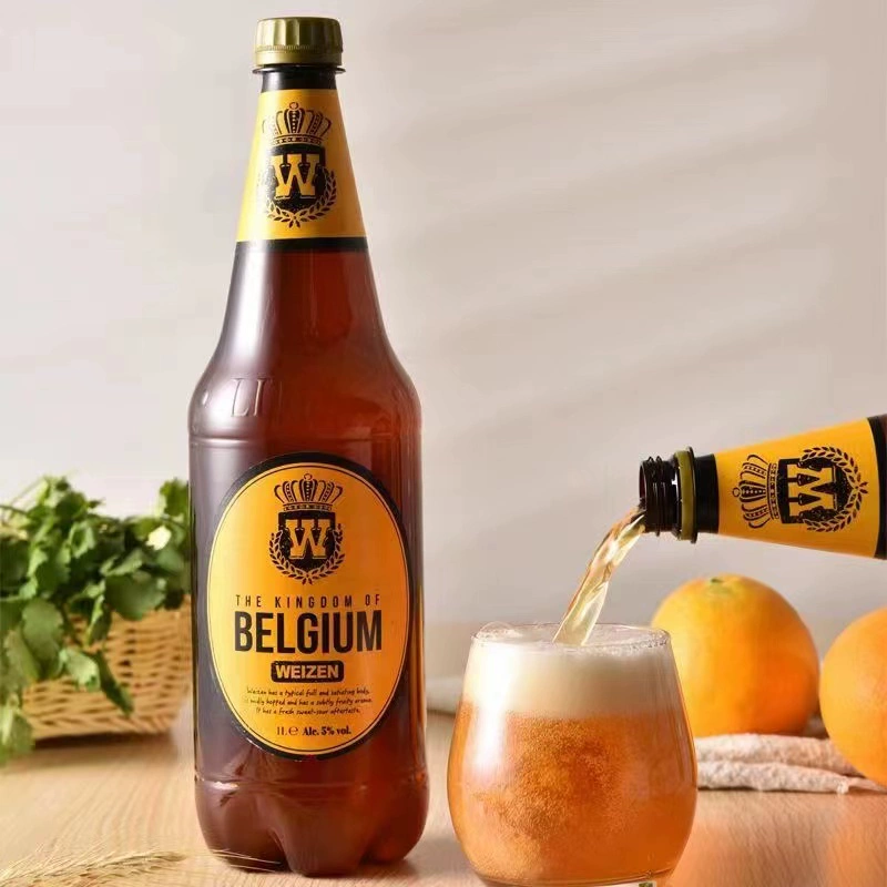 限地区，比利时原瓶进口 The Kingdom Of Belgium 比利时古冠 黑啤/白啤/黄啤1L